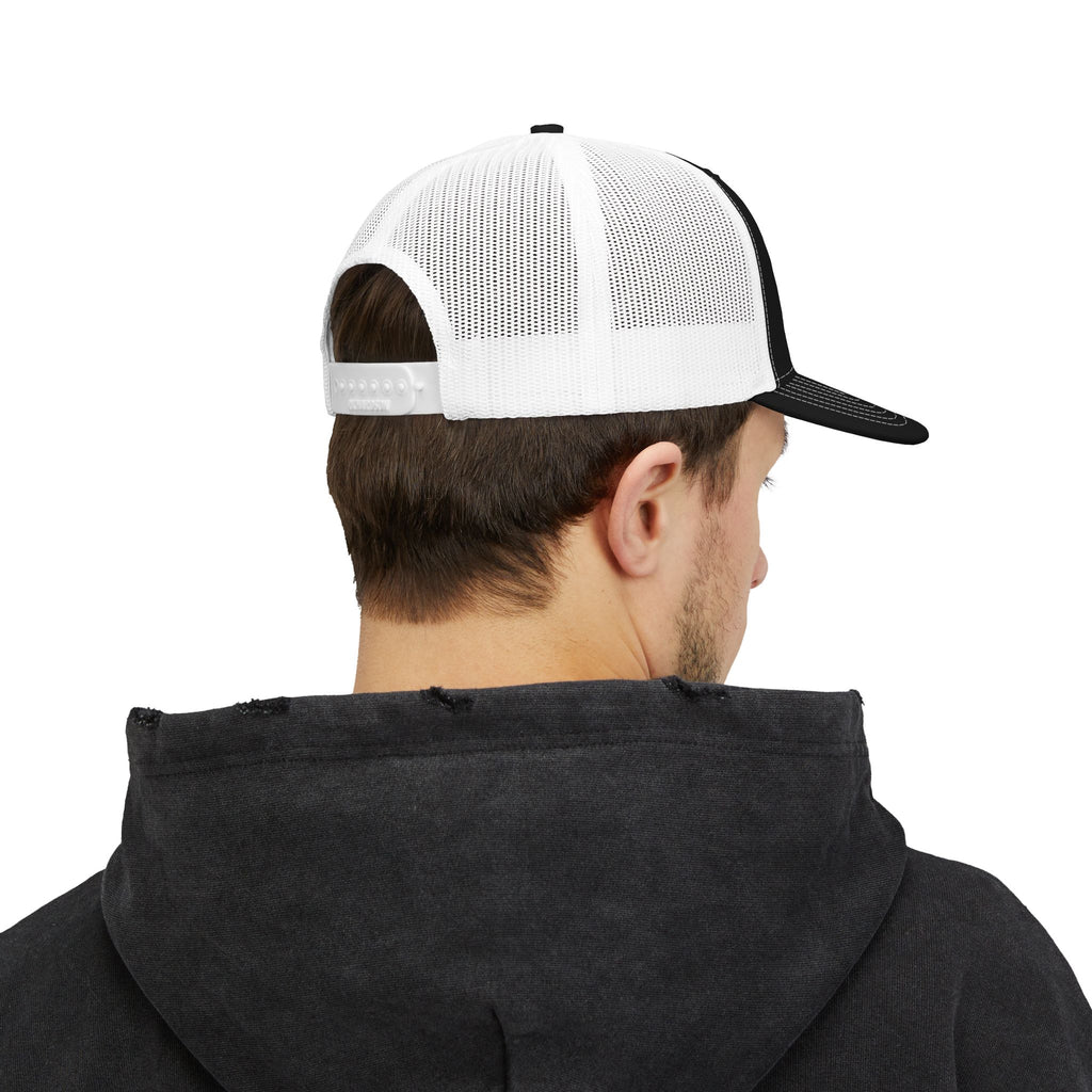 Space-Time Dimension embroidered logo Snapback Trucker Cap | retro sci-fi patch