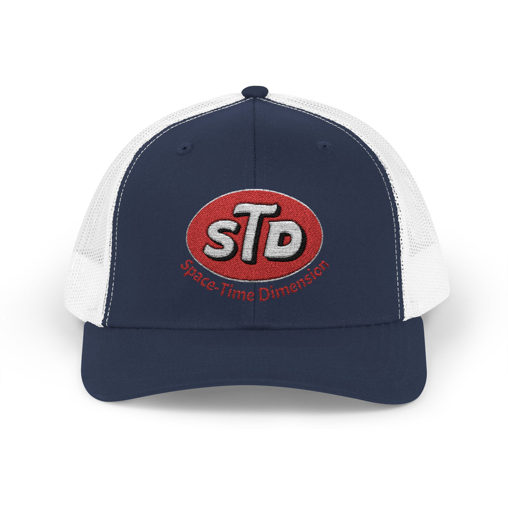 STD Vintage Logo Snapback Trucker Cap — Classic Retro Mesh Baseball Hat