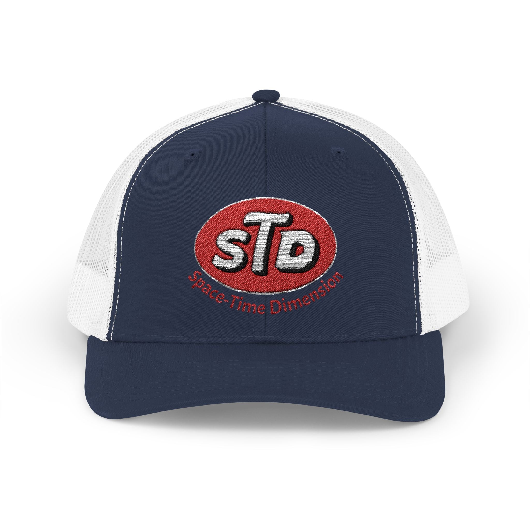 STD Vintage Logo Snapback Trucker Cap — Classic Retro Mesh Baseball Hat