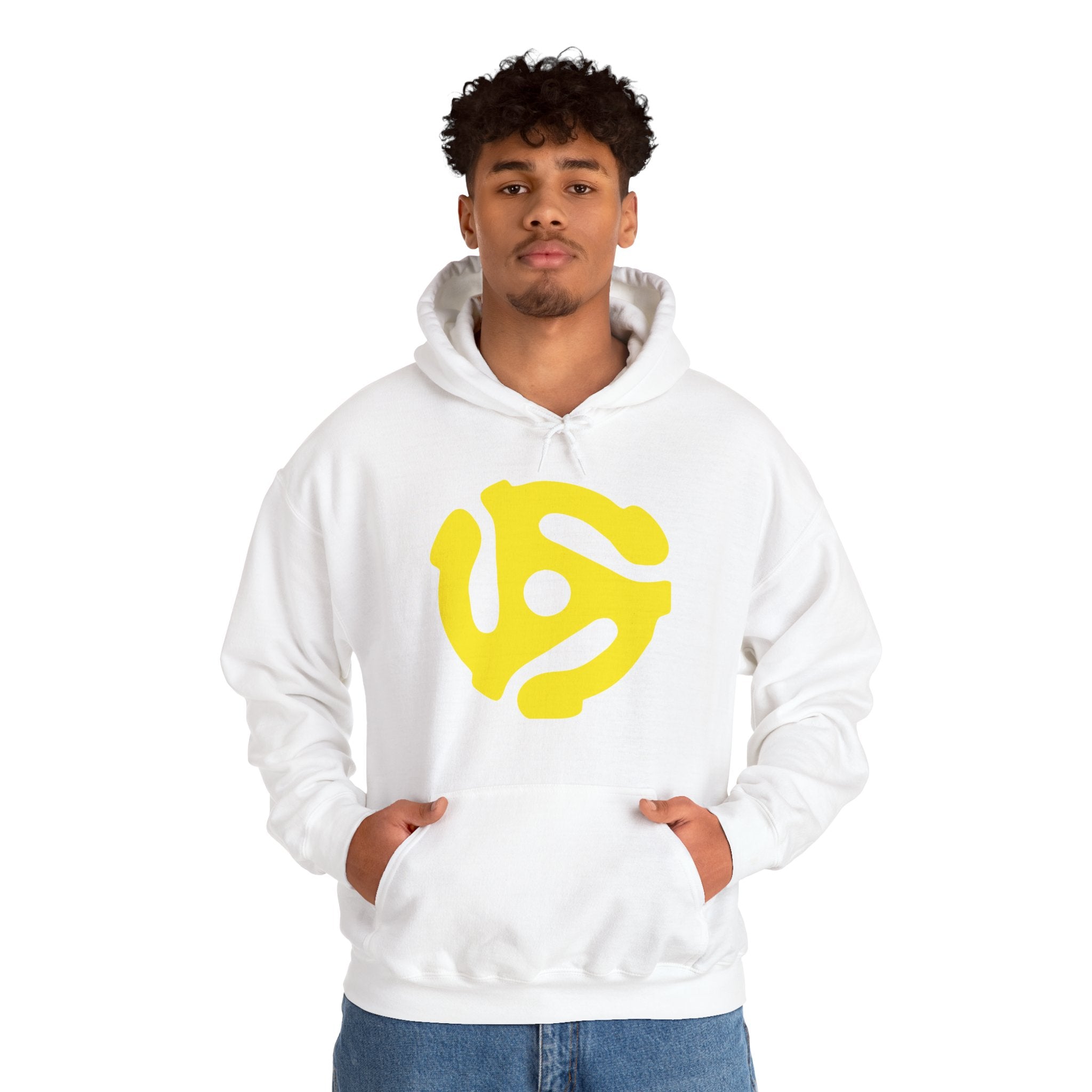 Yellow Spider Vinyl Record Insert Unisex Heavy Blend Hooded Sweatshirt