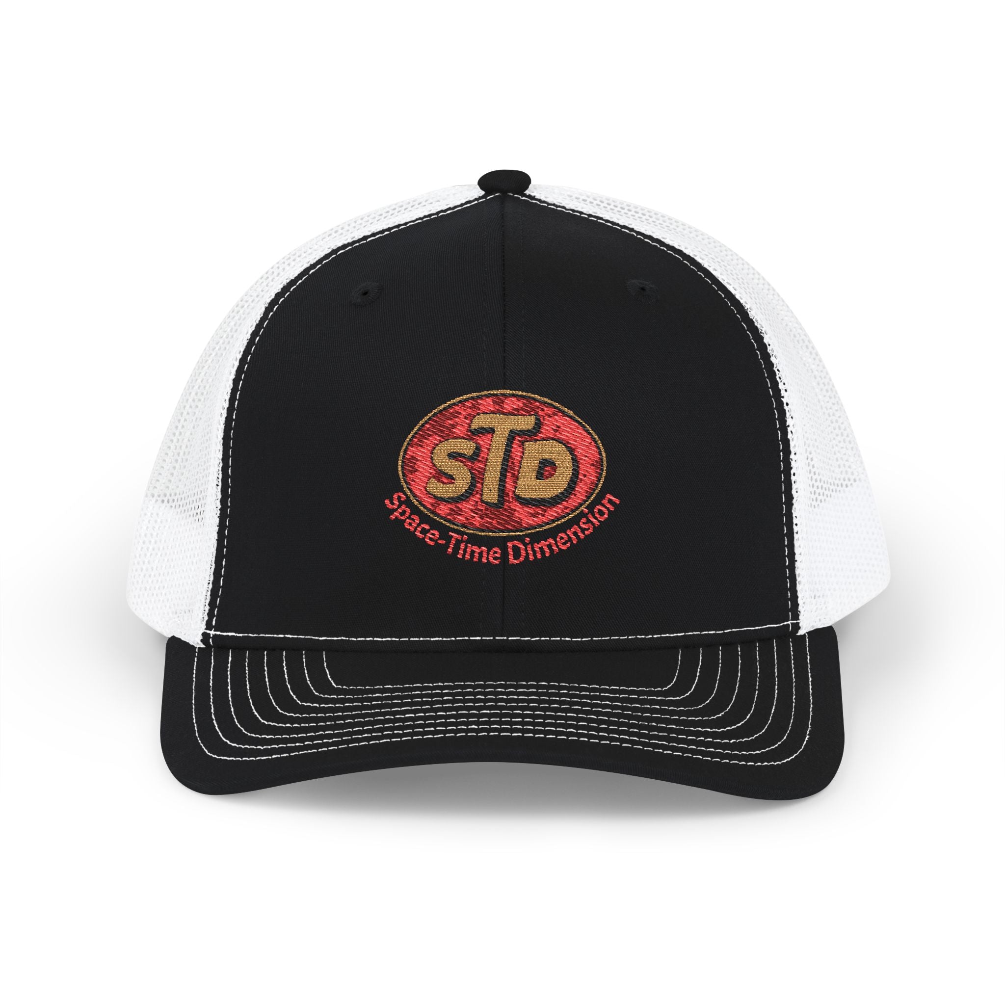 Space-Time Dimension embroidered logo Snapback Trucker Cap | retro sci-fi patch
