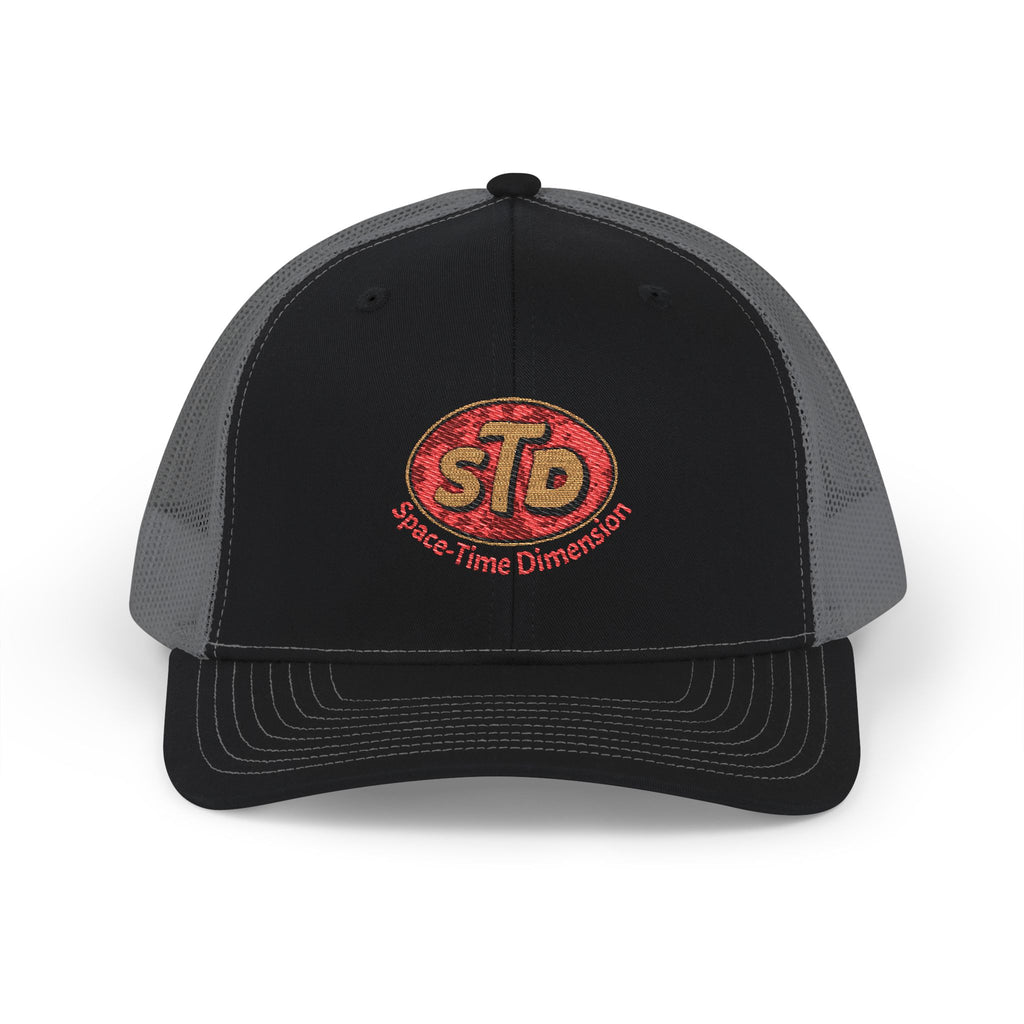 Space-Time Dimension embroidered logo Snapback Trucker Cap | retro sci-fi patch
