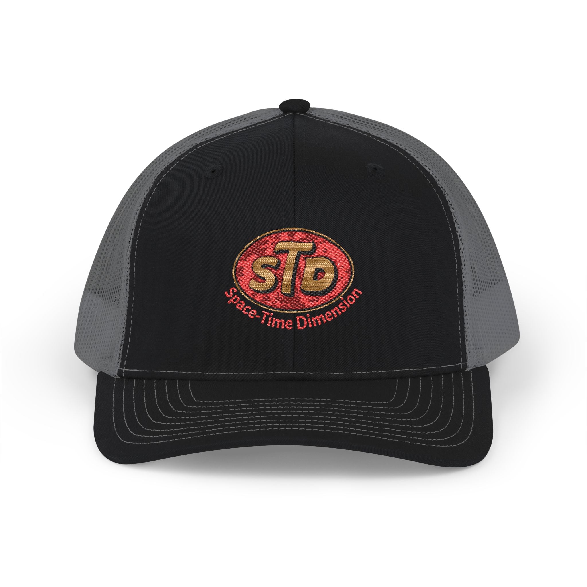 Space-Time Dimension embroidered logo Snapback Trucker Cap | retro sci-fi patch